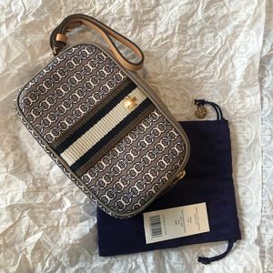Tory Burch Gemini Link Canvas Wristlet